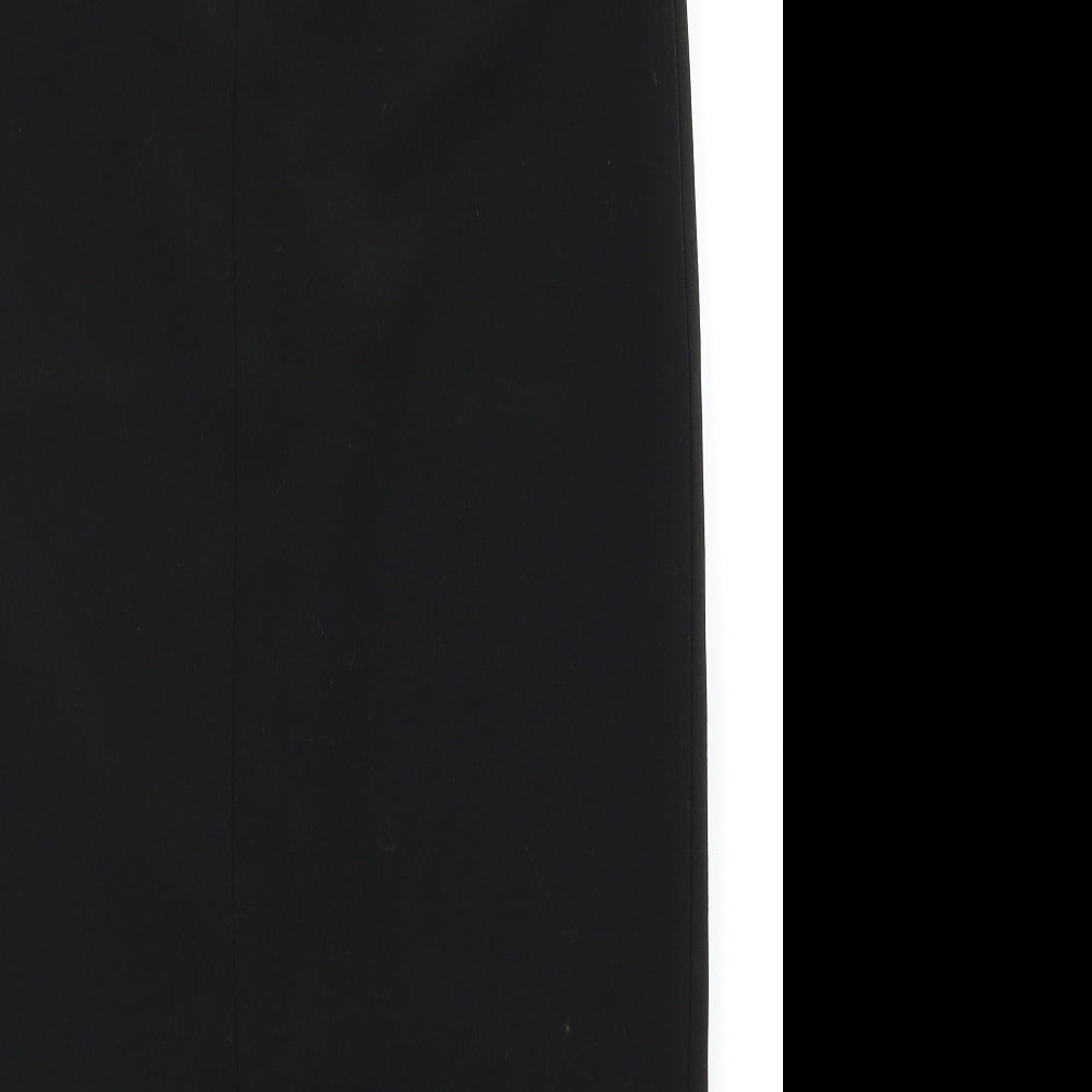 Brand and care label for Wallis women’s black a-line skirt, size UK 10