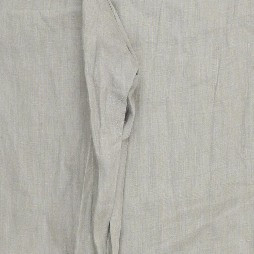 Brand and care label for Great London women’s beige trousers, size UK 16, 31-inch leg
