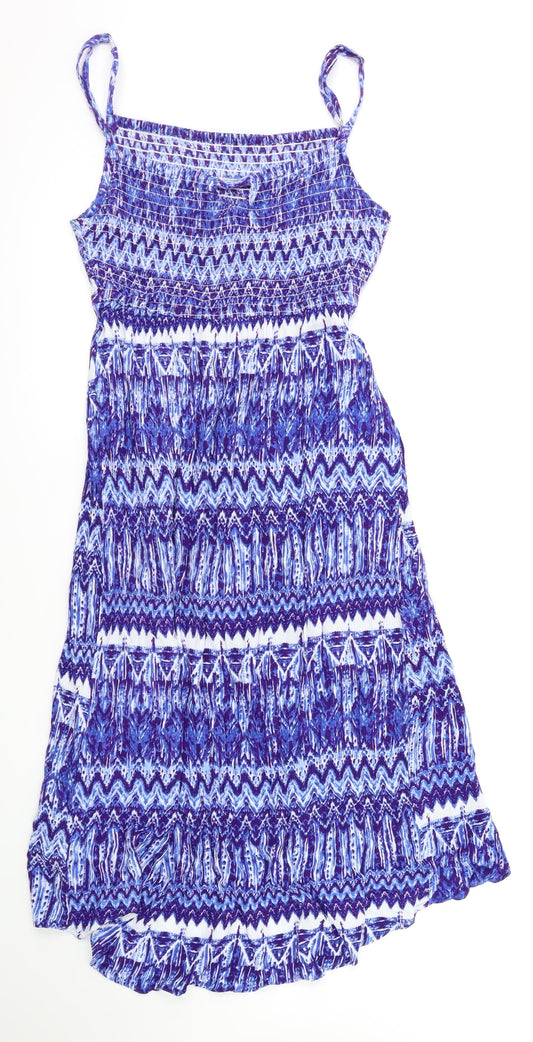 A Drew Womens Blue Striped Fit & Flare Size S