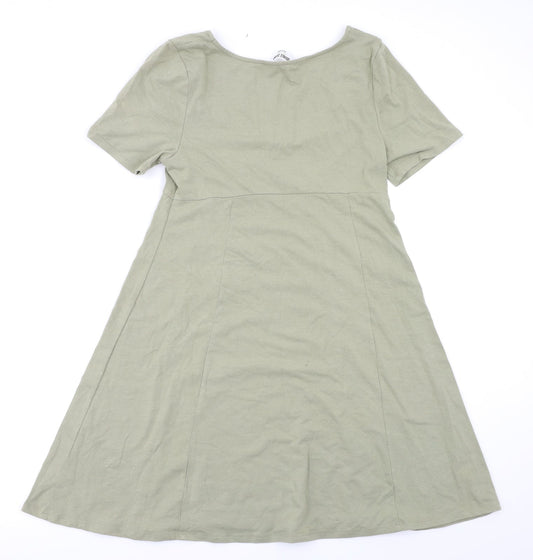 Double Zero Womens Green Fit & Flare Size L