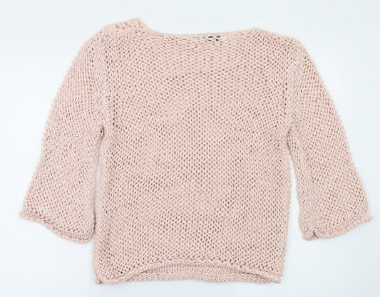 STAMBECCO Womens Pink Pullover Jumper Size L