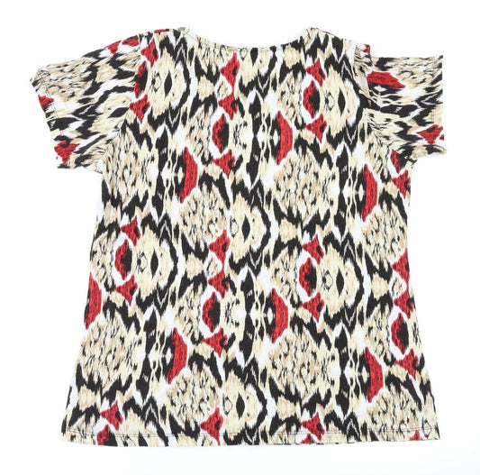 Isle Womens Multicoloured Basic T-Shirt Size M