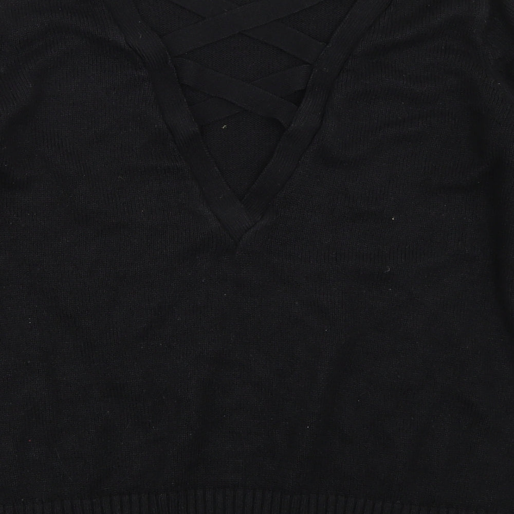 Brand and care label for Anthology women’s black jumper, size M