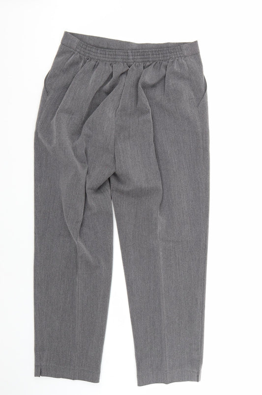 Emma Womens Grey Trousers Size 14 L28 in