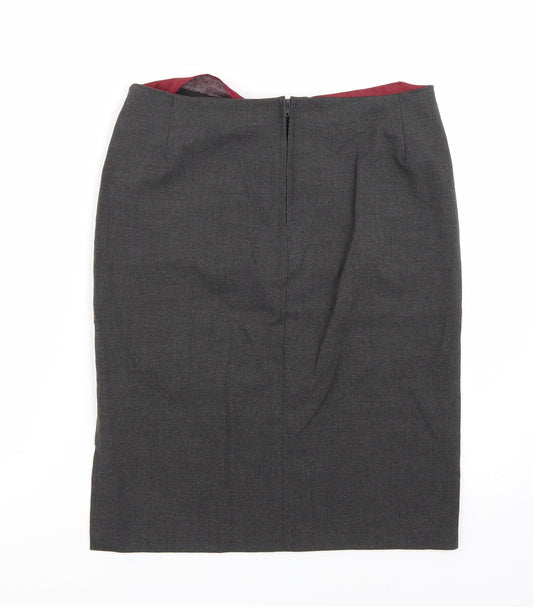 Miss Selfridge Womens Grey A-Line Skirt Size 10