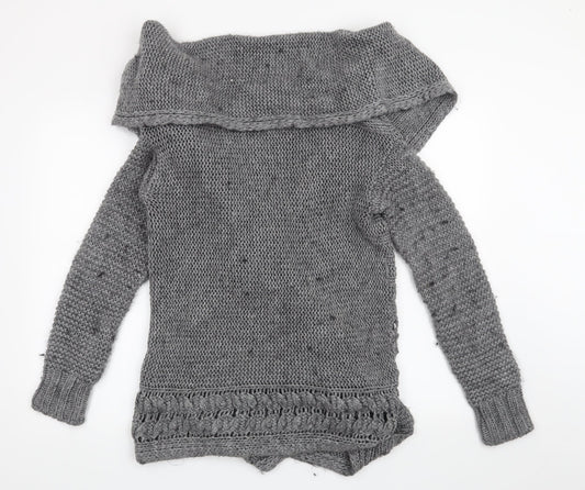 Marks and Spencer Womens Grey Cardigan Jumper Size S