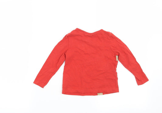 George Girls Red Basic T-Shirt Size 12-18 Months - Christmas Best Present Ever