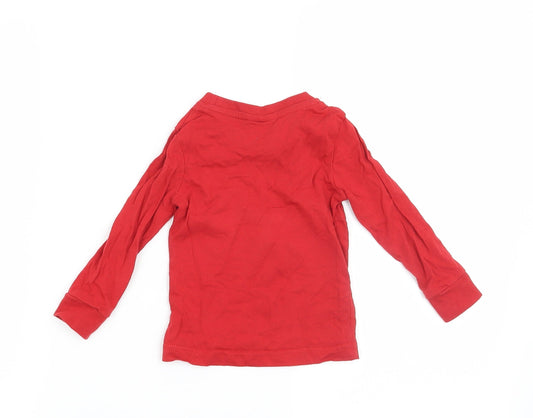 Lily & Dan Boys Red Basic T-Shirt Size 12-18 Months - Christmas Ready for Presents