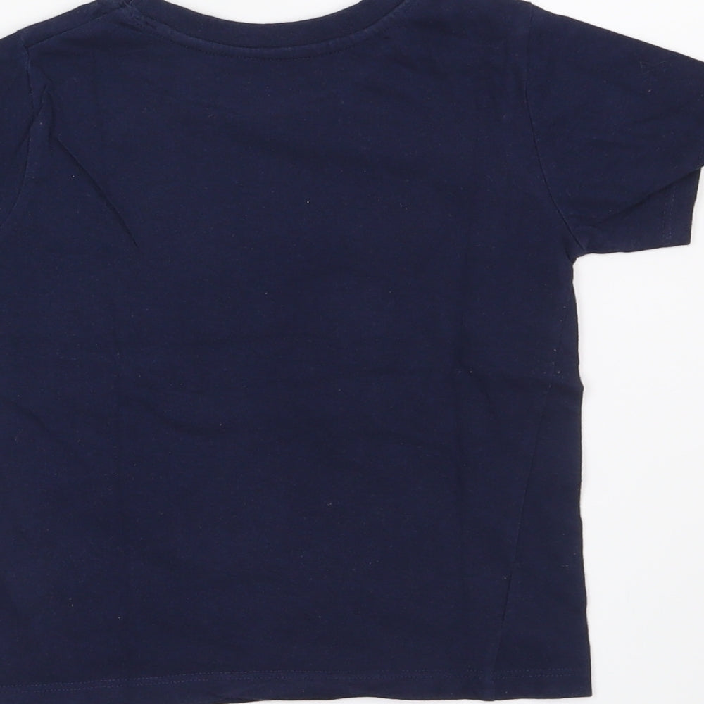 Primark Boys Blue Basic T-Shirt Size 2-3 Years - Dinosaur