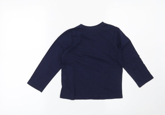 Rebel Boys Blue Basic T-Shirt Size 3-4 Years - My Dad's a Superhero and I'm his sidekick