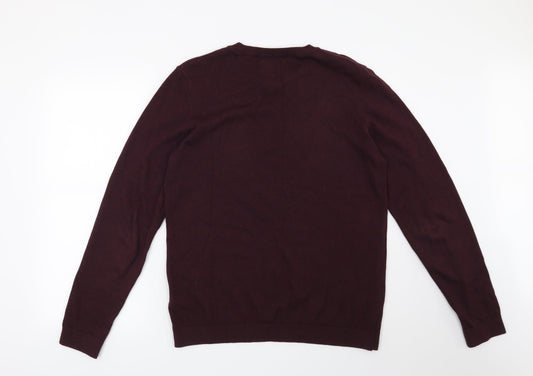 Topman Mens Red Pullover Jumper Size M