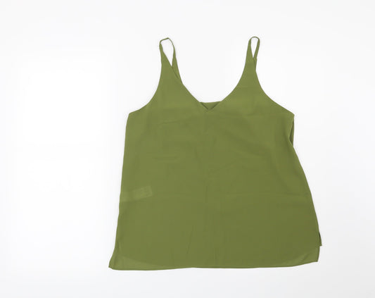 Topshop Womens Green Basic Blouse Size 10