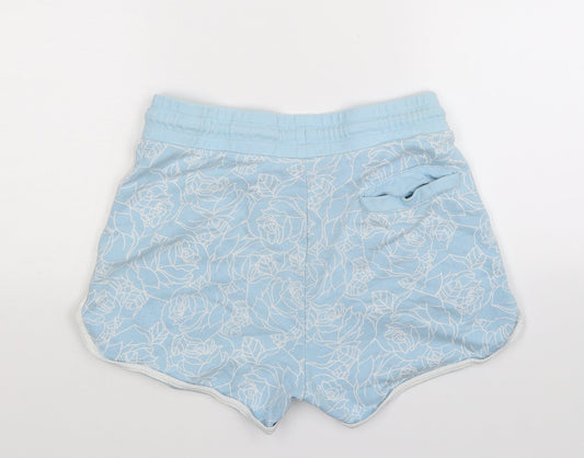 ASOS Womens Blue Floral Hot Pants Shorts Size M