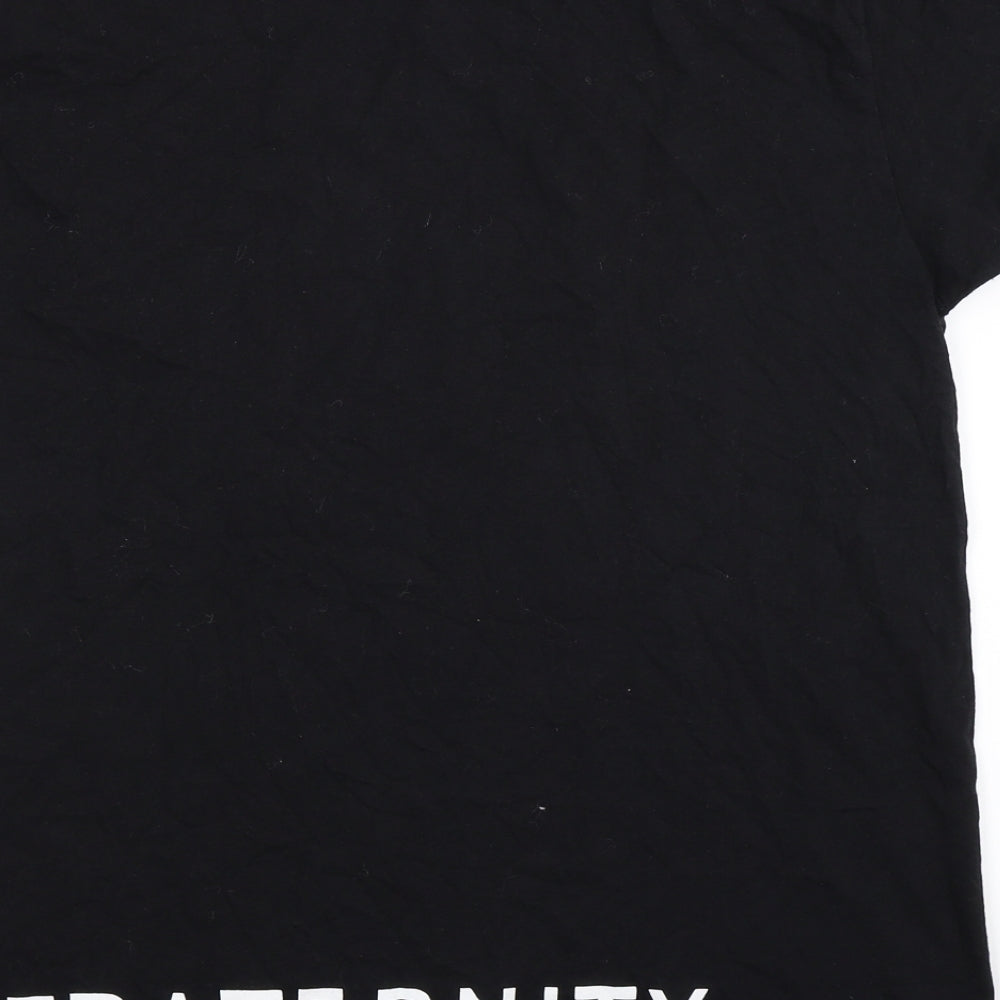 Fruit of the Loom Mens Black T-Shirt Size M