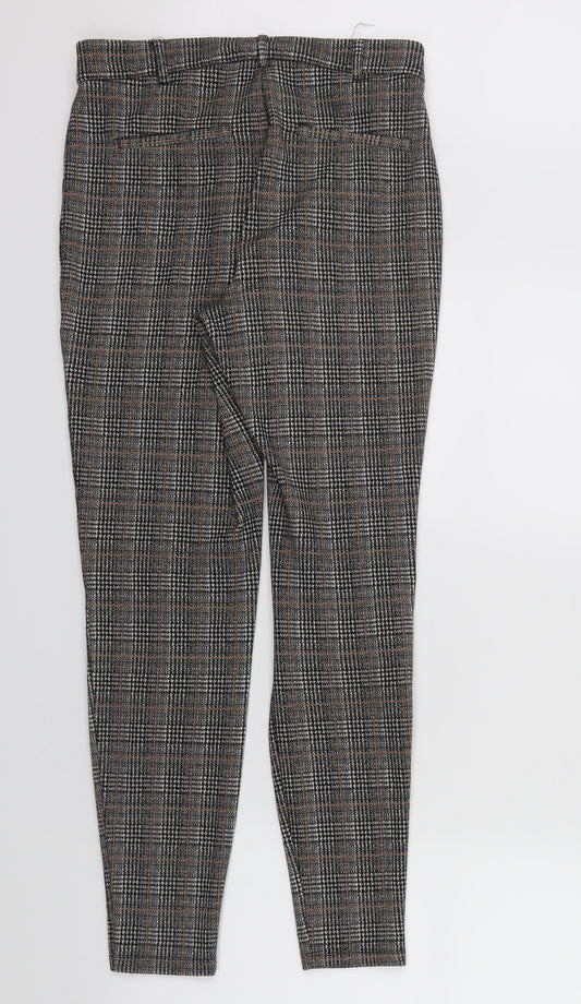 Dorothy Perkins Womens Brown Check Capri Trousers Size 10 L26 in