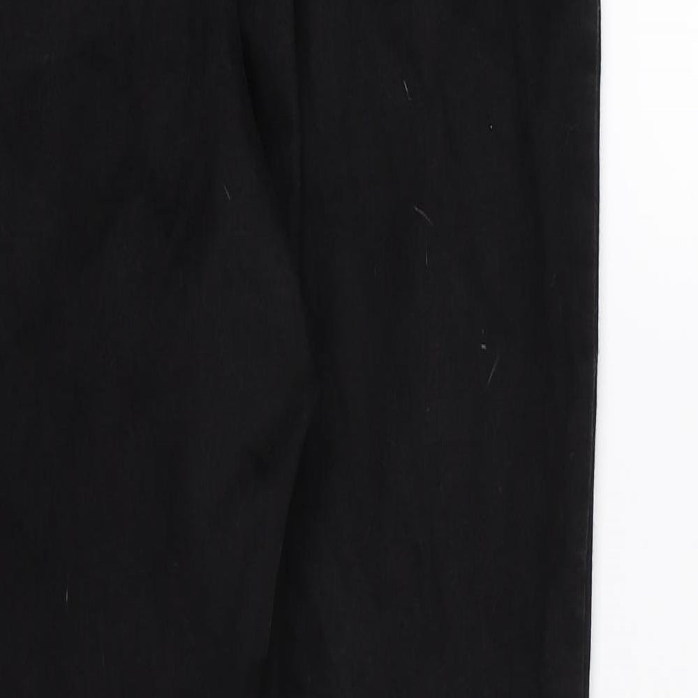 Brand and care label for Denim CO. women’s black denim jegging jeans, size UK 14, 27-inch leg