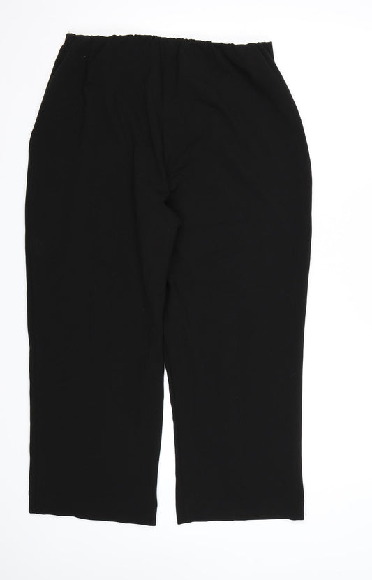 Arista Womens Black Rayon Dress Pants Trousers Size 18 L24 in
