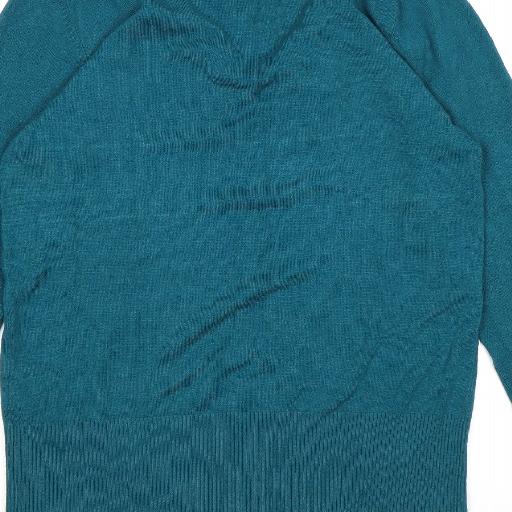 Brand and care label for BHS women’s blue knit jumper, size UK 10
