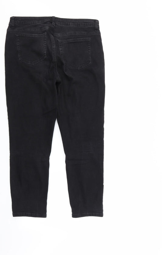 Taylor Womens Black Denim Straight Jeans Size 8 L28 in