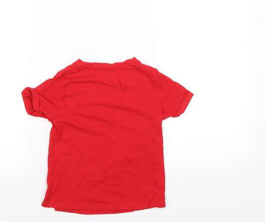 My Weekend Favourites Girls Red Basic T-Shirt Size 5 Years