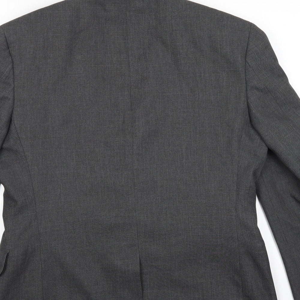 Brand and care label for F&F men’s grey jacket suit jacket