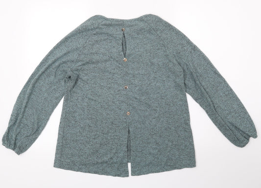 COIN 1804 Womens Blue Pullover Jumper Size S