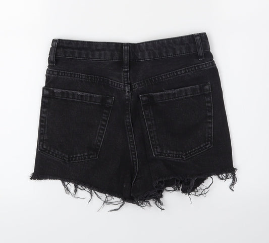 denim co Womens Grey Denim Mom Shorts Size 6 - distressed