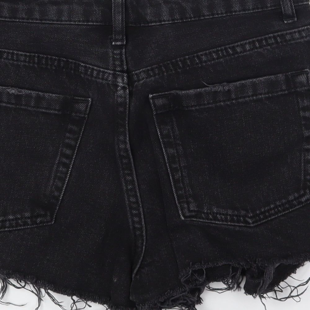 denim co Womens Grey Denim Mom Shorts Size 6 - distressed