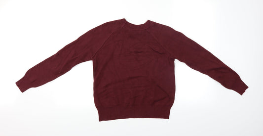 Mango Womens Red Pullover Jumper Size 4
