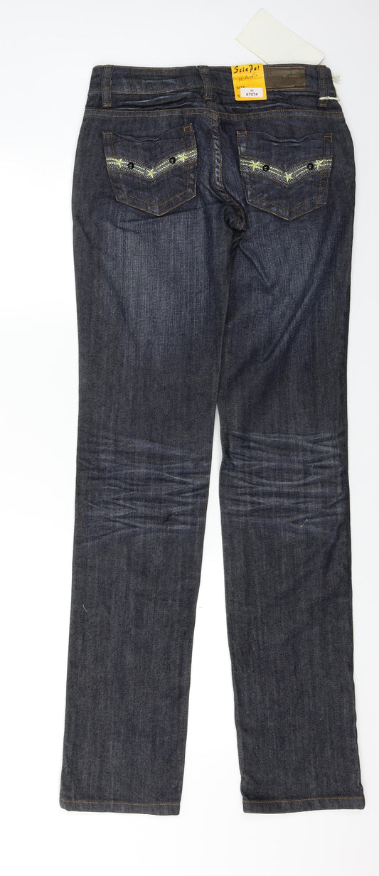 Sciapai Womens Blue Denim Straight Jeans Size S L31 in
