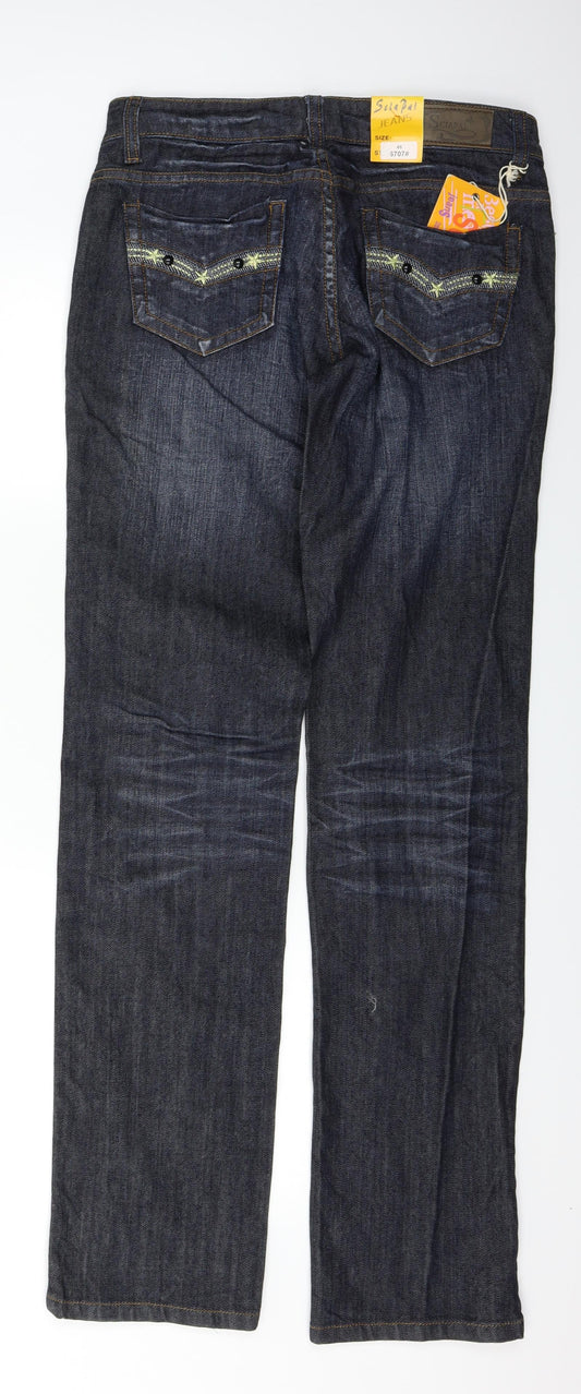 Sciapai Womens Blue Denim Straight Jeans Size S L31 in
