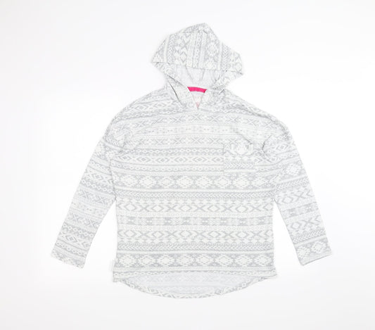 Preworn Womens White Pullover Hoodie Size 8