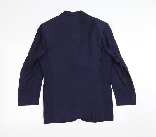 Puro lino Mens Blue Jacket Suit Jacket Size 40