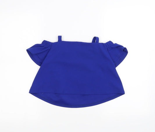 New Look Girls Blue Basic T-Shirt Size 9 Years
