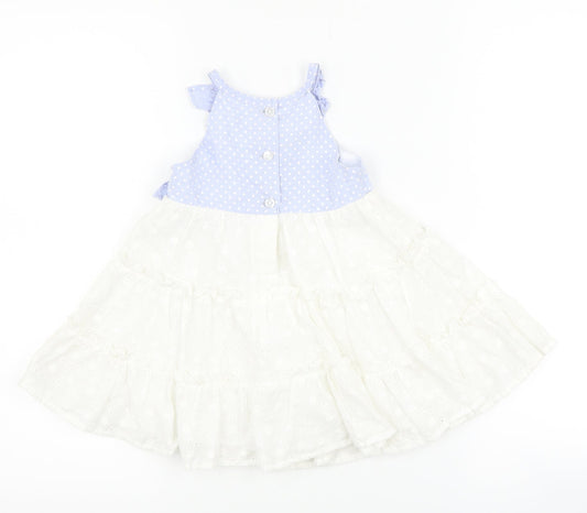 iris & ivy Girls White Polka Dot A-Line Size 18 Months - flowers