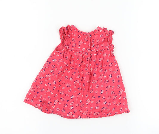 George Girls Pink Floral Basic Tank Size 3-6 Months