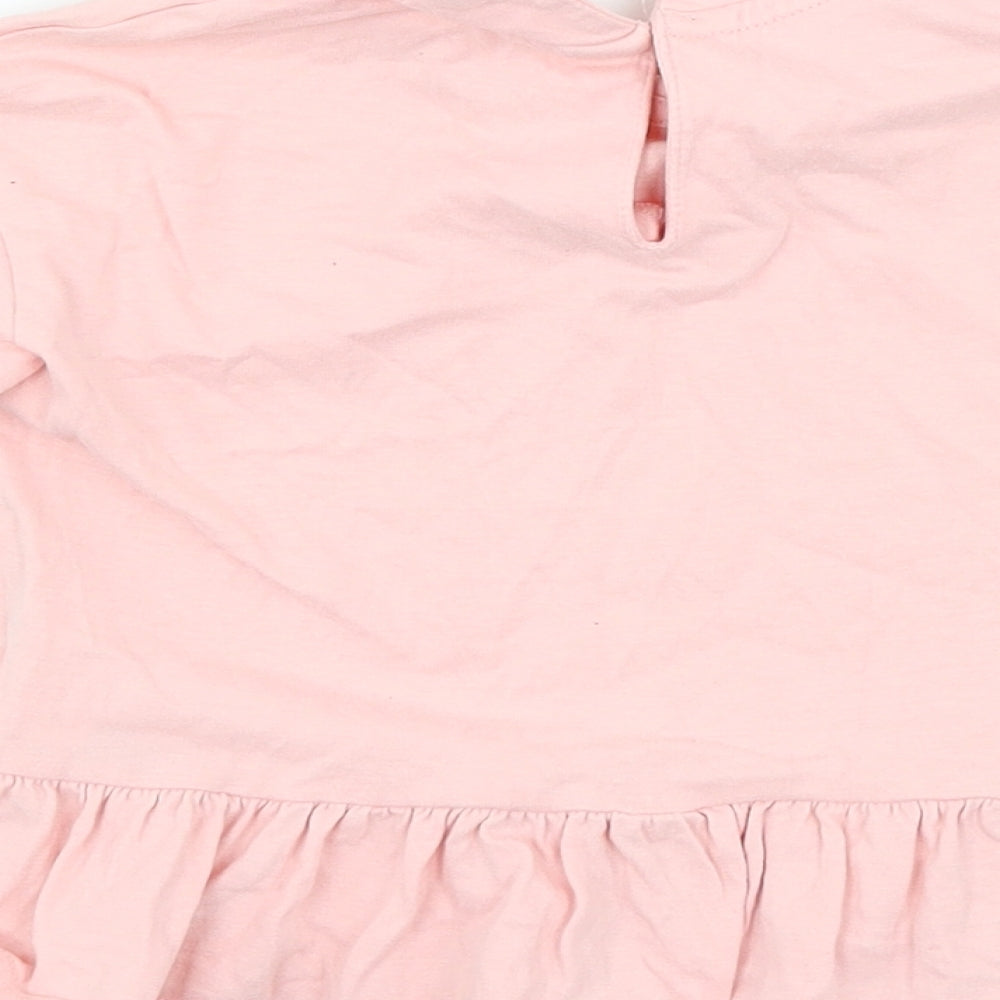 NEXT Girls Pink Basic T-Shirt Size 2-3 Years