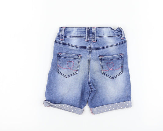 Denim co Girls Blue Denim Cropped Jeans Size 18-24 Months - shorts