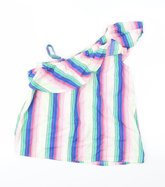 George Girls Multicoloured Striped Basic Blouse Size 11-12 Years