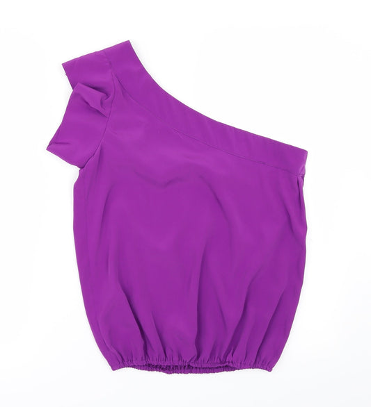 River Island Womens Purple Basic Blouse Size 10
