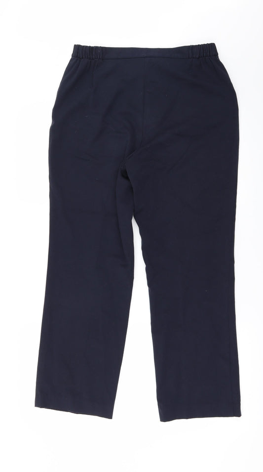 Marks and Spencer Womens Blue Trousers Size 10 L27 in