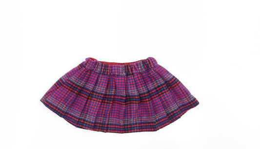 NEXT Girls Pink Check Skater Skirt Size 6-9 Months
