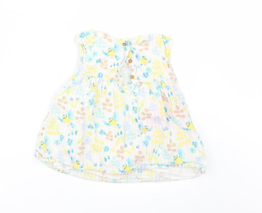 Marks and Spencer Girls White Floral A-Line Size 6-9 Months
