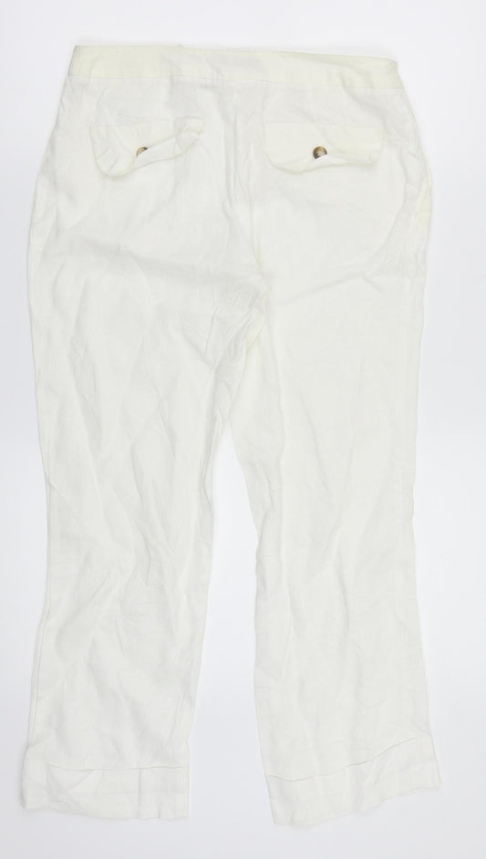 Sinequanone Womens White Trousers One Size L24.5 in