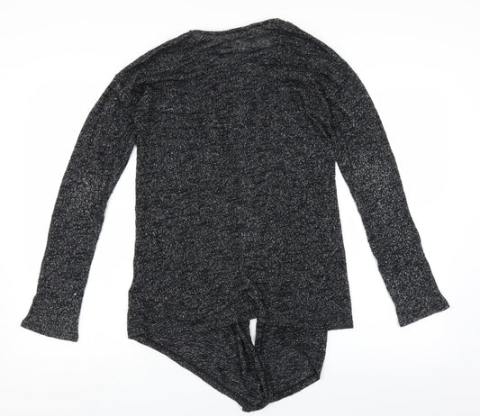 H&M Girls Grey Cardigan Jumper Size 12-13 Years - glittery