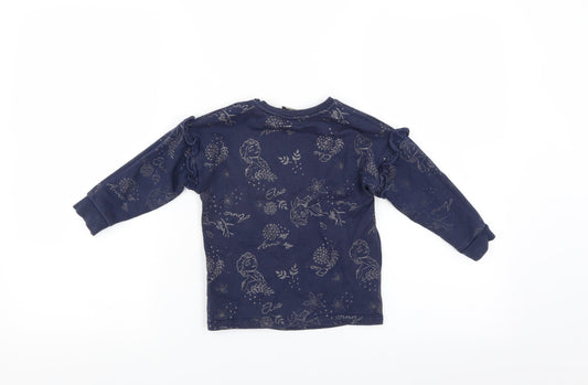 George Girls Blue Pullover Jumper Size 18-24 Months - Disney Frozen