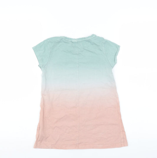 NEXT Girls Green Basic T-Shirt Size 7 Years - sun beaming la dreaming