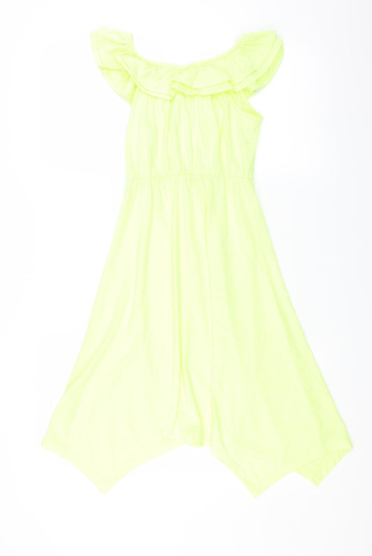 I Heart Girlswear Girls Yellow Fit & Flare Size 8 Years