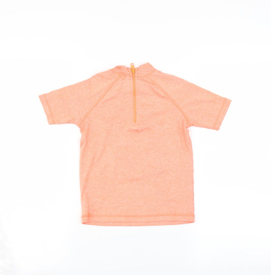 NEXT Girls Orange Basic T-Shirt Size 4-5 Years