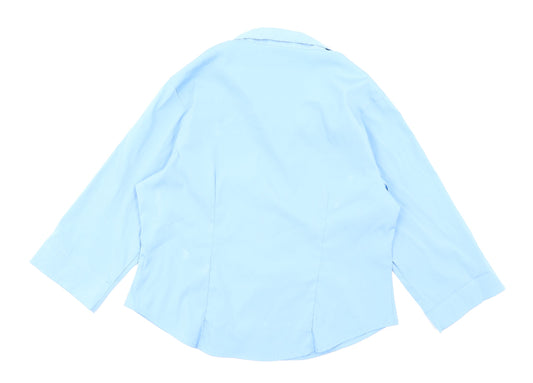 Sara Woman Womens Blue Basic Button-Up Size 16
